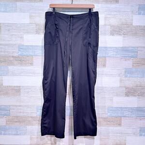 Greys Anatomy 4 Pocket Cargo Scrub Pants Black Nursing 4245 Womens Large